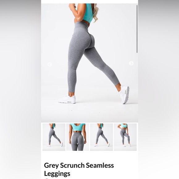 Grey Scrunch Seamless leggings - Picture 1 of 7